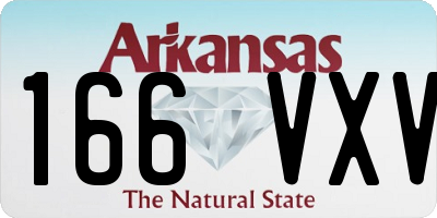 AR license plate 166VXV