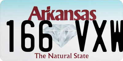 AR license plate 166VXW