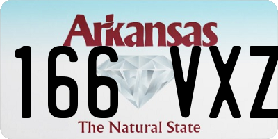 AR license plate 166VXZ