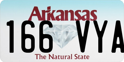 AR license plate 166VYA