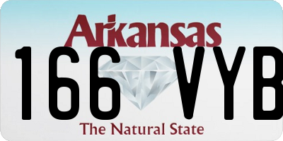 AR license plate 166VYB
