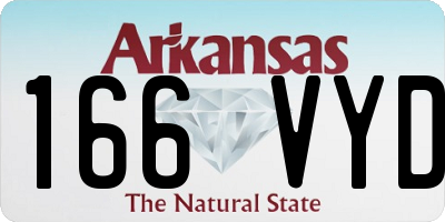 AR license plate 166VYD