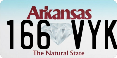 AR license plate 166VYK