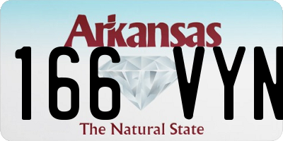 AR license plate 166VYN