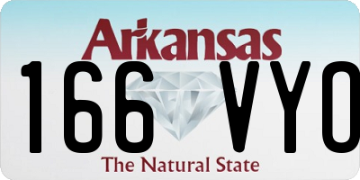 AR license plate 166VYO