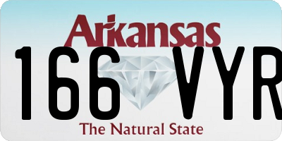 AR license plate 166VYR
