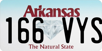 AR license plate 166VYS