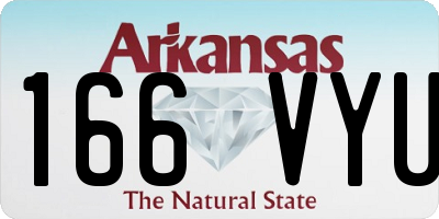 AR license plate 166VYU