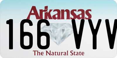 AR license plate 166VYV
