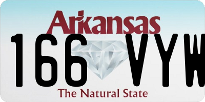 AR license plate 166VYW