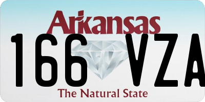 AR license plate 166VZA