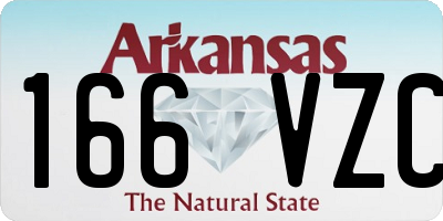 AR license plate 166VZC