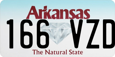 AR license plate 166VZD