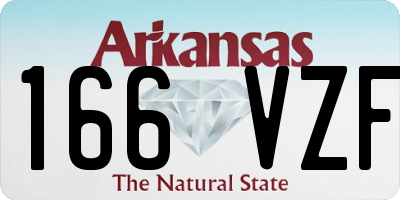 AR license plate 166VZF