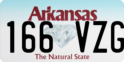 AR license plate 166VZG
