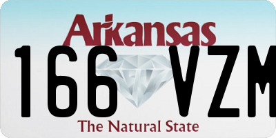 AR license plate 166VZM
