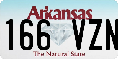 AR license plate 166VZN