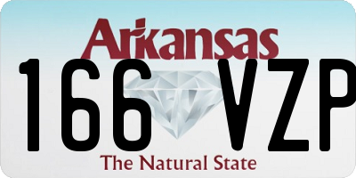 AR license plate 166VZP