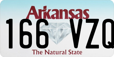 AR license plate 166VZQ