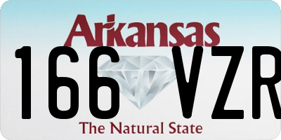 AR license plate 166VZR