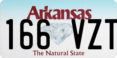 AR license plate 166VZT