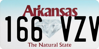 AR license plate 166VZV