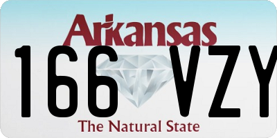 AR license plate 166VZY