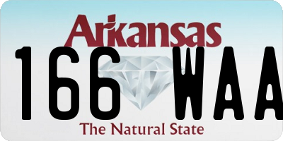 AR license plate 166WAA