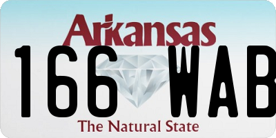 AR license plate 166WAB