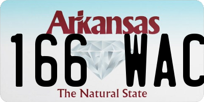AR license plate 166WAC