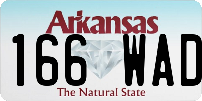 AR license plate 166WAD