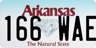 AR license plate 166WAE