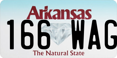 AR license plate 166WAG