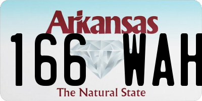 AR license plate 166WAH
