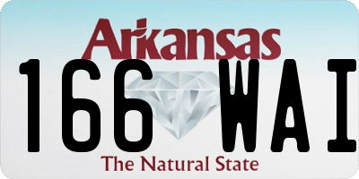 AR license plate 166WAI