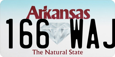 AR license plate 166WAJ