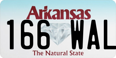 AR license plate 166WAL