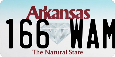 AR license plate 166WAM