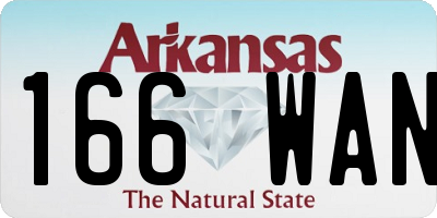 AR license plate 166WAN
