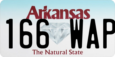 AR license plate 166WAP