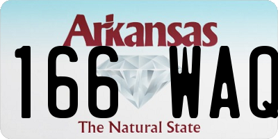AR license plate 166WAQ