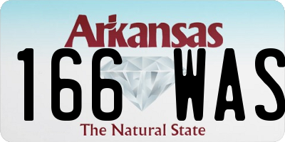 AR license plate 166WAS