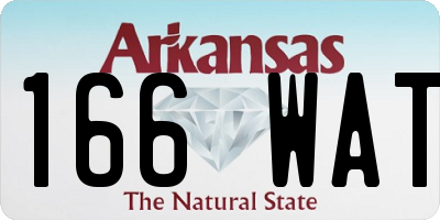 AR license plate 166WAT