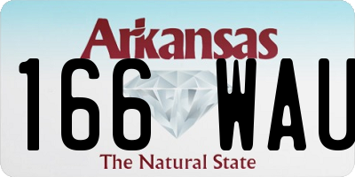 AR license plate 166WAU