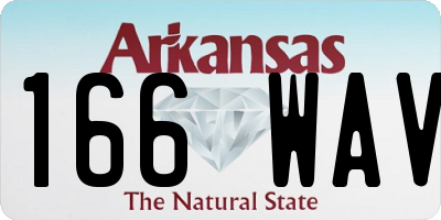 AR license plate 166WAV