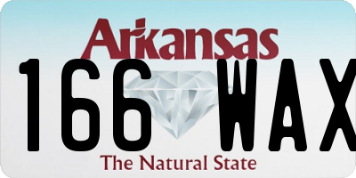 AR license plate 166WAX
