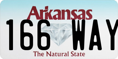 AR license plate 166WAY