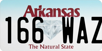 AR license plate 166WAZ
