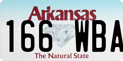 AR license plate 166WBA