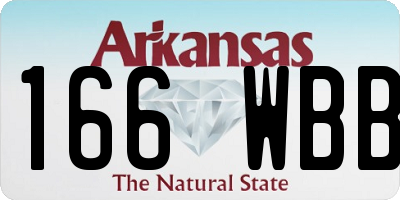AR license plate 166WBB